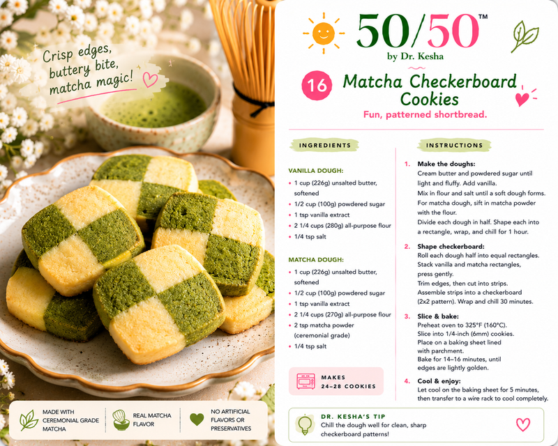 Matcha Checkerboard Cookies