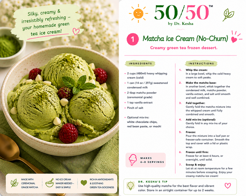 Matcha Ice Cream (No-Churn)