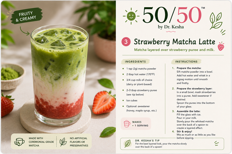Strawberry Matcha Latte: Sweet & Fruity Matcha with Fresh Strawberries