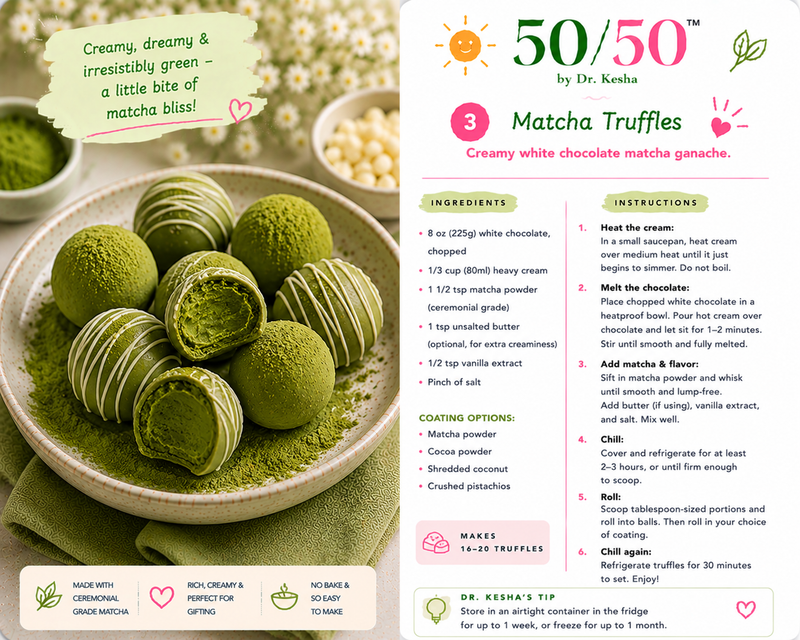 Matcha White Chocolate Truffles