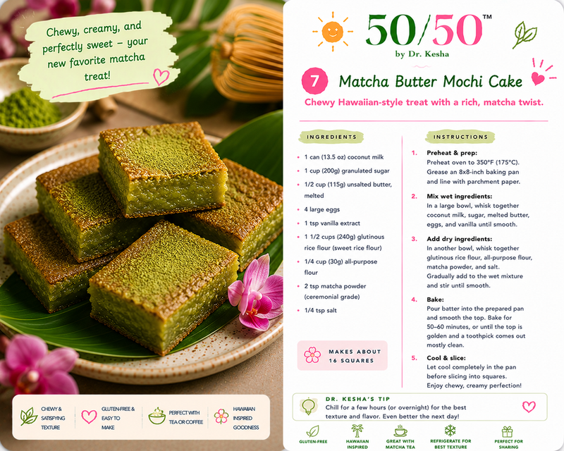 Matcha Butter Mochi Cake