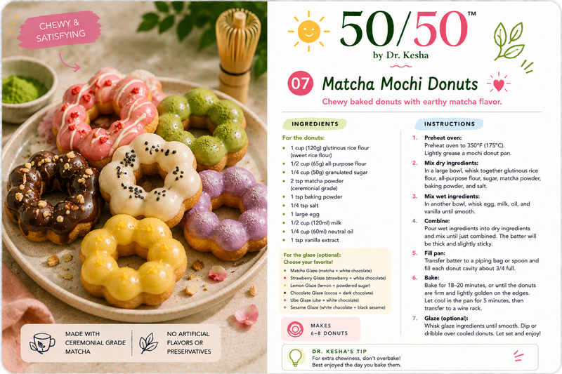 Matcha Mochi Donuts