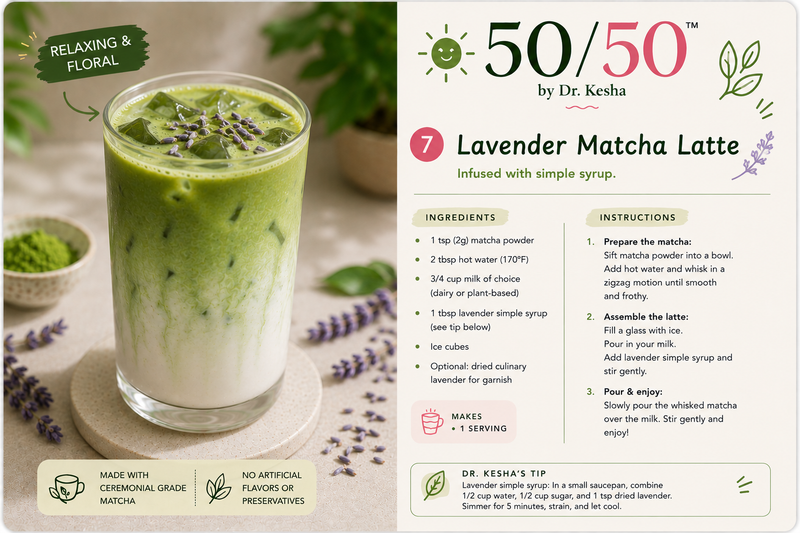Lavender Matcha Latte: Relaxing & Floral Matcha Infused with Lavender Simple Syrup