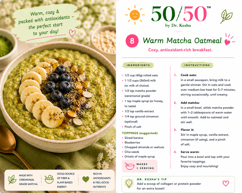Warm Matcha Oatmeal