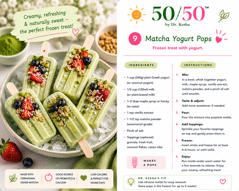 Matcha Yogurt Pops